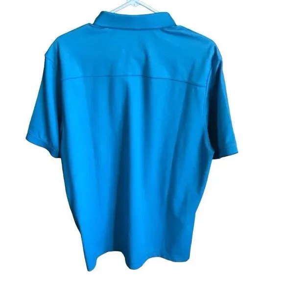 Tommy Bahama turquoise blue golf shirt Men’s SZ Medium New with tags FLAW - Picture 2 of 7
